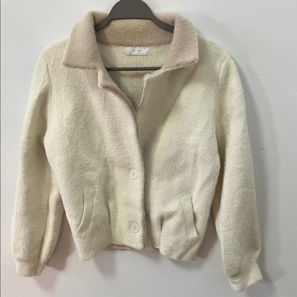 OAK + FORT Cream Teddy Jacket size XS‎